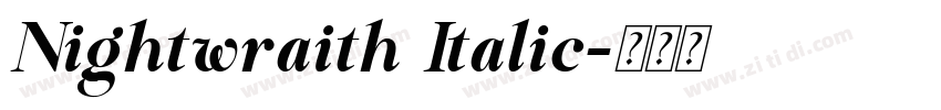 Nightwraith Italic字体转换